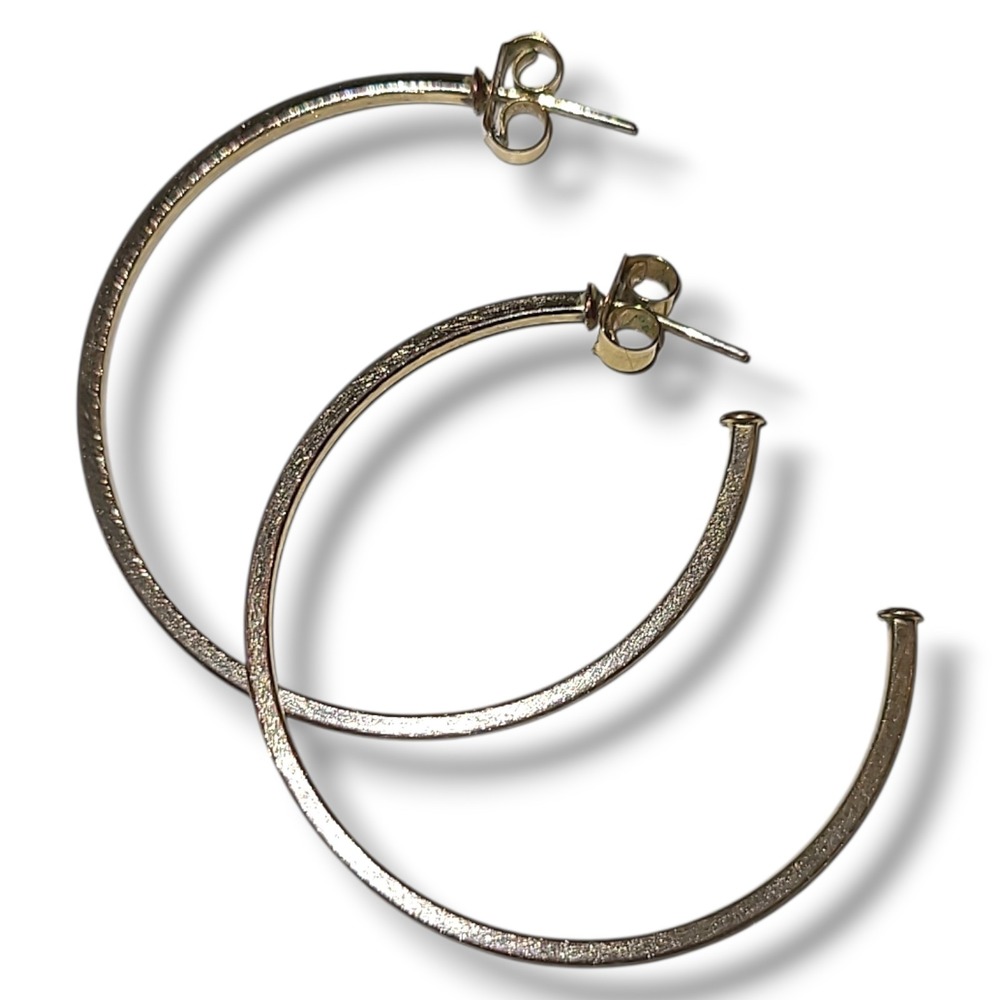 Shelia Fajl Everybody's Favorite Hoop Earrings 18K Brushed Gold Plated 2"